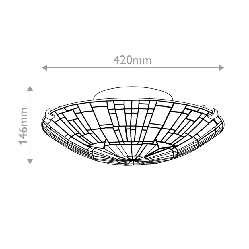Quoizel - Stropní svítidlo REED 2xE27/60W/230V pr. 42 cm