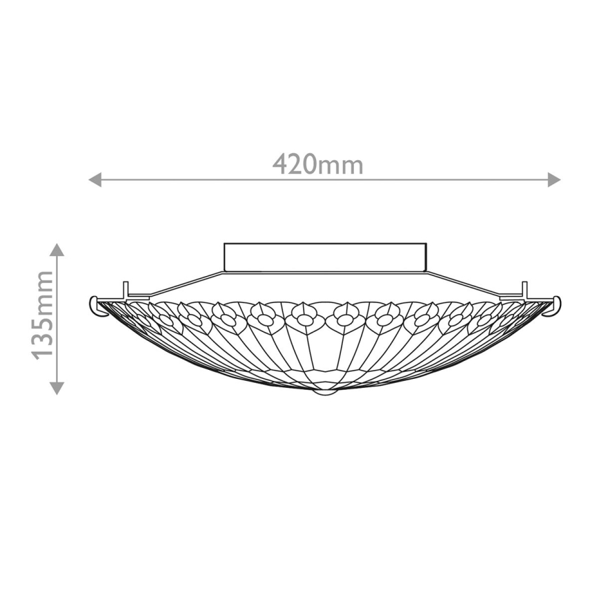 Quoizel - Stropní svítidlo WATKINS 2xE27/60W/230V pr. 42 cm
