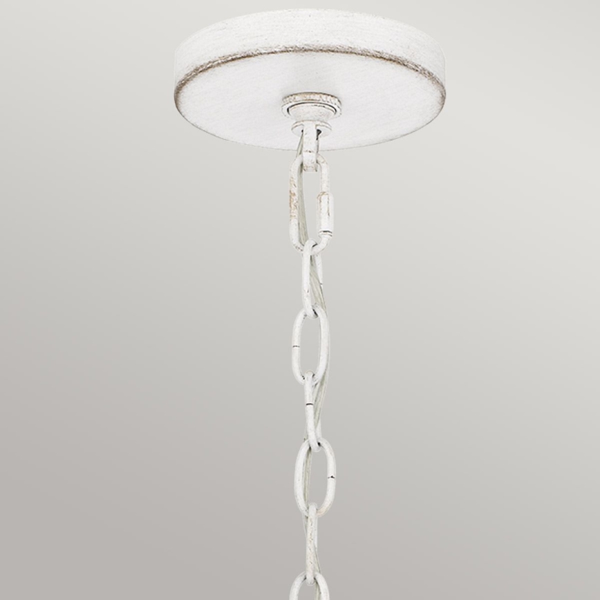 Quoizel - Lustr na řetězu WAYLON 4xE27/60W/230V pr. 50,4 cm hnědá/bílá