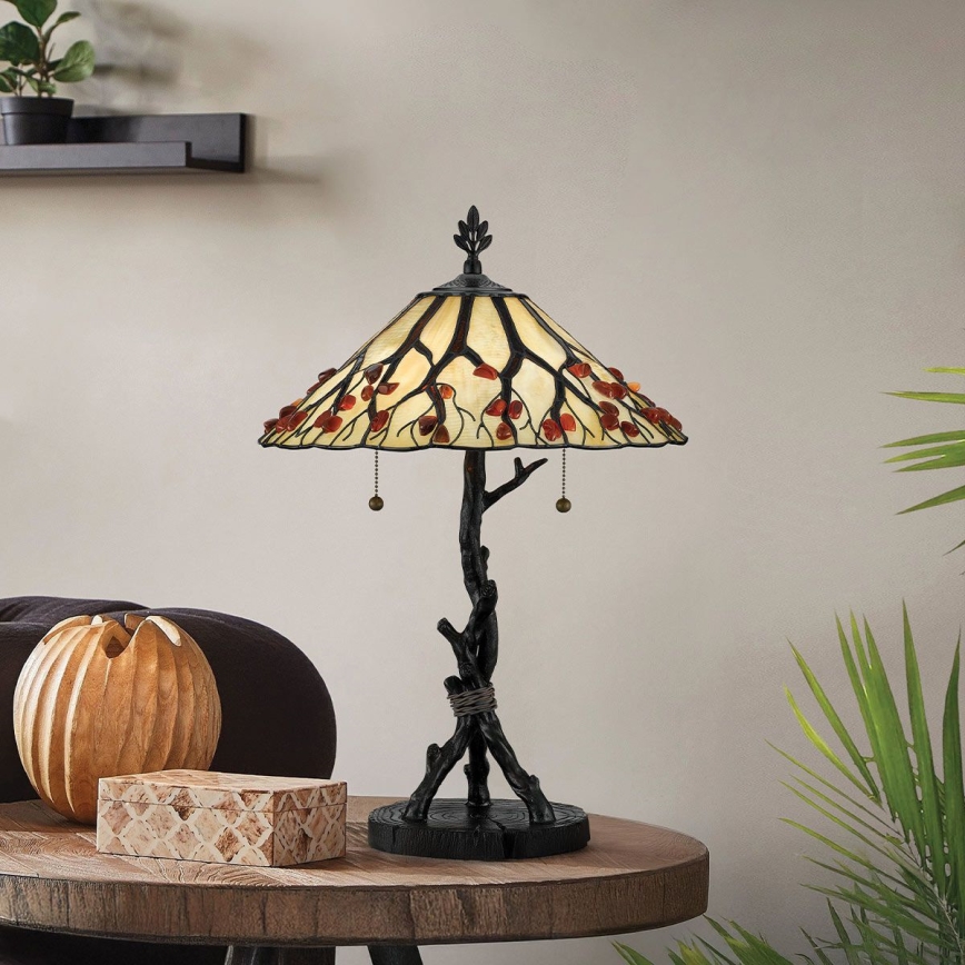 Quoizel - Stolní lampa WHISPERING 2xE27/60W/230V