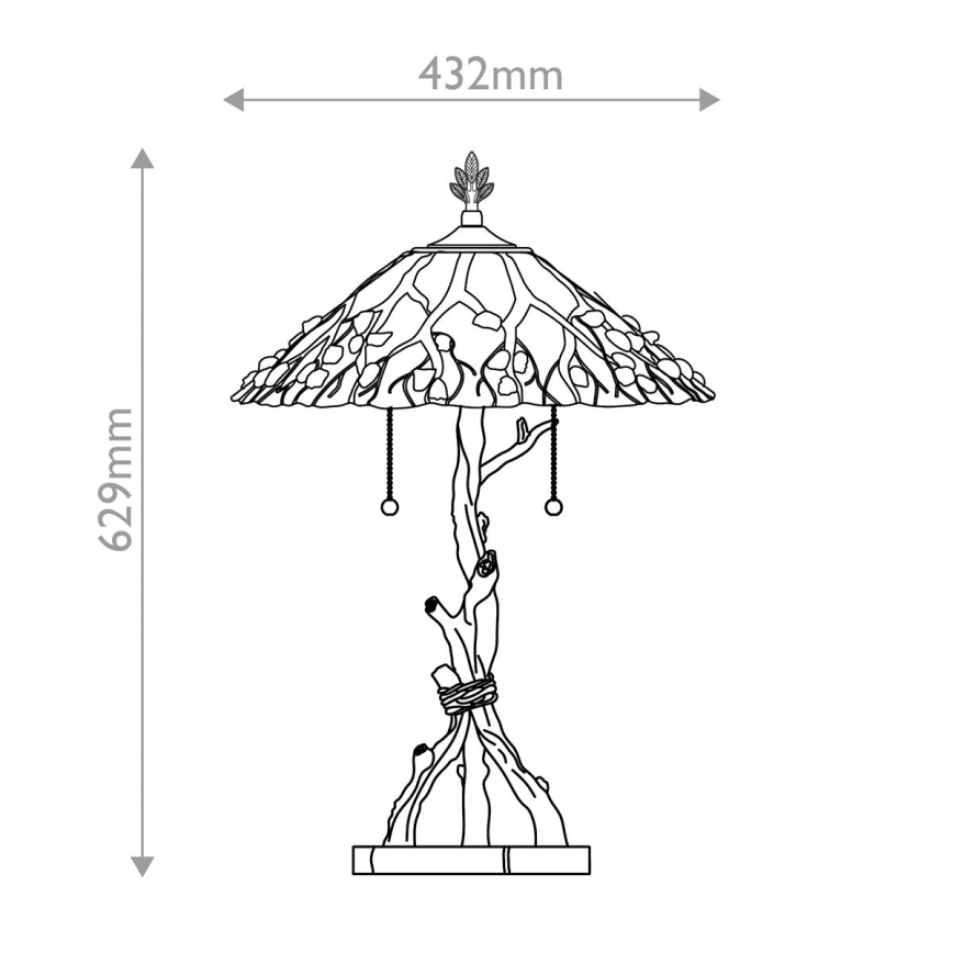 Quoizel - Stolní lampa WHISPERING 2xE27/60W/230V