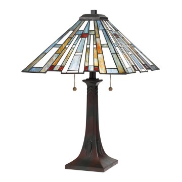 Quoizel - Stolní lampa Tiffany MAYBECK 2xE27/60W/230V