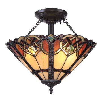 Quoizel - Stropní svítidlo Tiffany CAMBRIDGE 2xE27/100W/230V