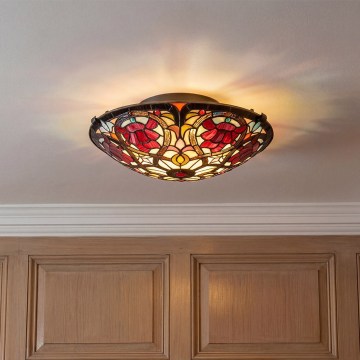Quoizel - Stropní svítidlo Tiffany LARISSA 2xE27/40W/230V pr. 41,2 cm