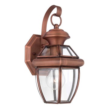 Quoizel - Venkovní nástěnné svítidlo NEWBURY 1xE27/60W/230V IP44 měděná
