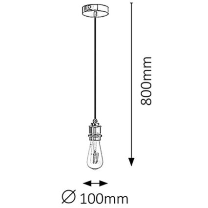 Rabalux - Závěsné svítidlo E27/40W chrom