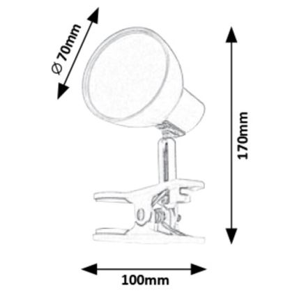 Rabalux - LED Lampa s klipem LED/5W/230V