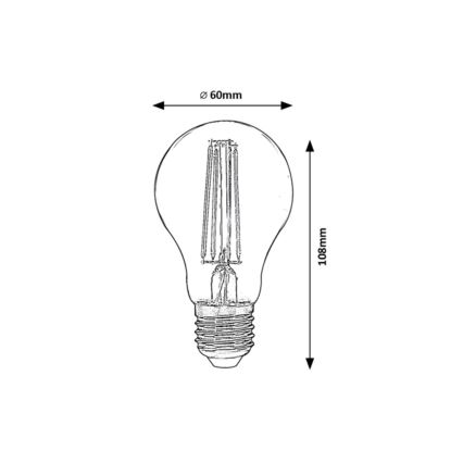 Rabalux - LED Stmívatelná žárovka A60 E27/6W/230V Wi-Fi 2700-6500K