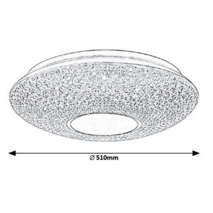 Rabalux - LED Stmívatelné stropní svítidlo LED/72W/230V pr. 51 cm + dálkové ovládání
