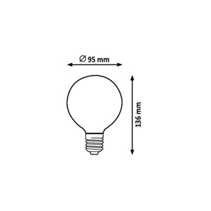 Rabalux - LED Žárovka G95 E27/7W/230V 4000K