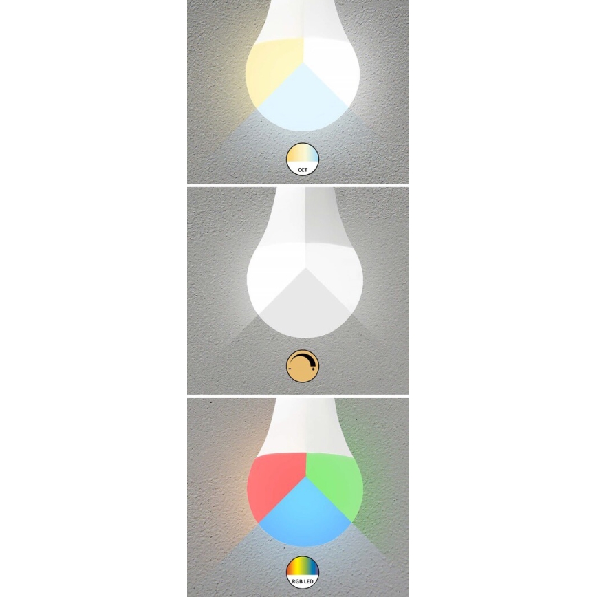 Rabalux - LED RGB Stmívatelná žárovka C37 E14/5W/230V Wi-Fi 3000-6500K