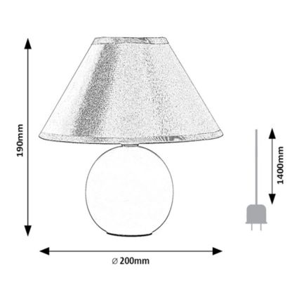 Rabalux  - Stolní lampa 1xE14/40W/230V