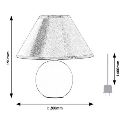 Rabalux - Stolní lampa 1xE14/40W/230V