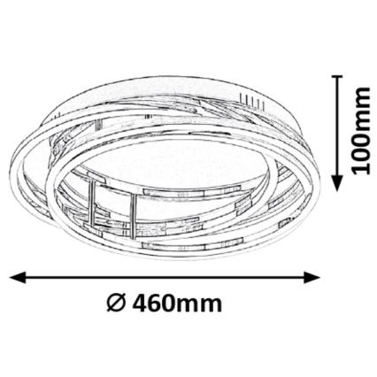 Rabalux - LED Stmívatelné stropní svítidlo LED/40W/230V pr. 46cm