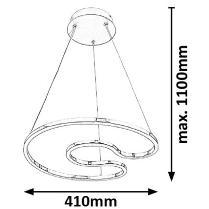 Rabalux - LED Lustr na lanku LED/30W/230V