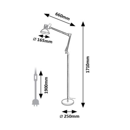 Rabalux - Stojací lampa 1xE27/40W/230V krémová/zlatá