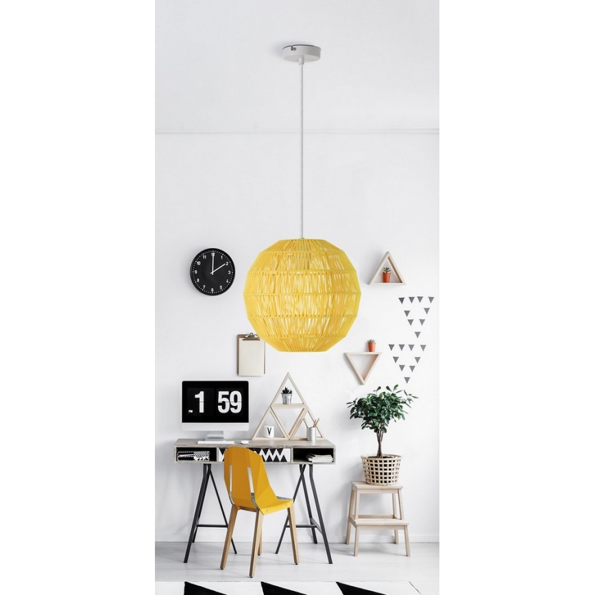 Rabalux - Lustr ARSENA 1xE27/60W/230V žlutá