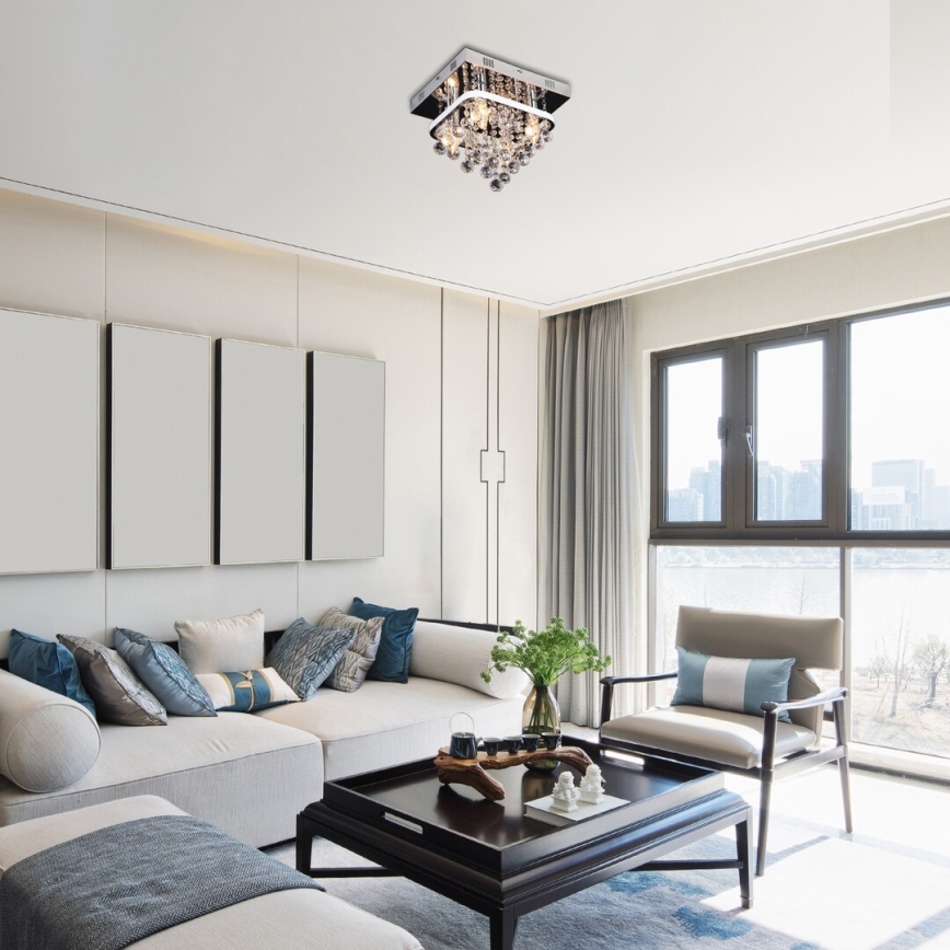 Rabalux - Křišťálový přisazený lustr LED/23W/230V + 4xE14/40W