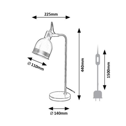 Rabalux - Stolní lampa 1xE14/25W/230V černá