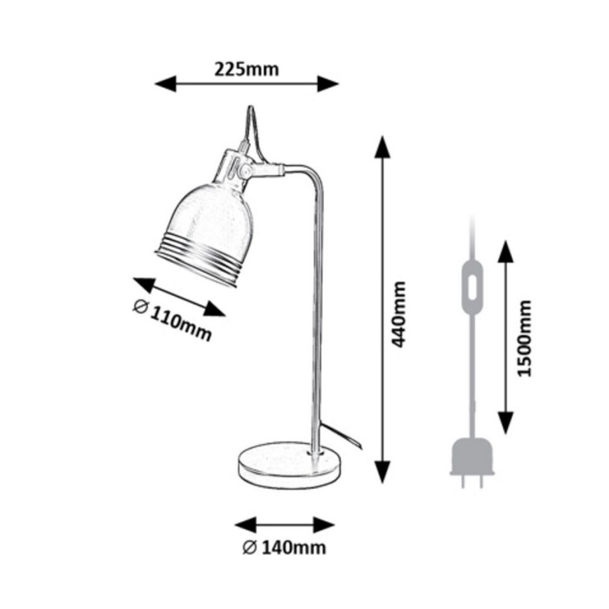 Rabalux - Stolní lampa 1xE14/25W/230V černá