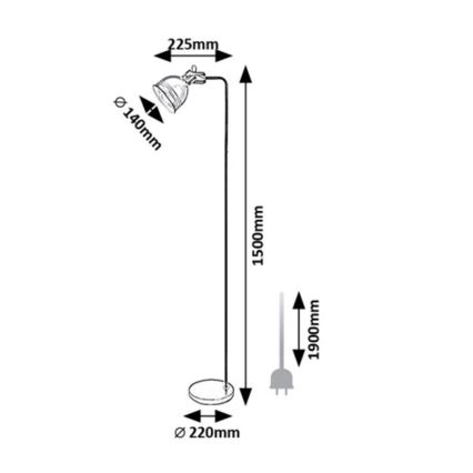 Rabalux - Stojací lampa 1xE27/40W/230V béžová