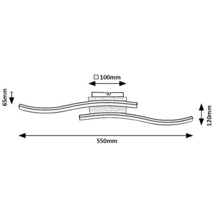 Rabalux - LED Přisazený lustr 2xLED/12W/230V