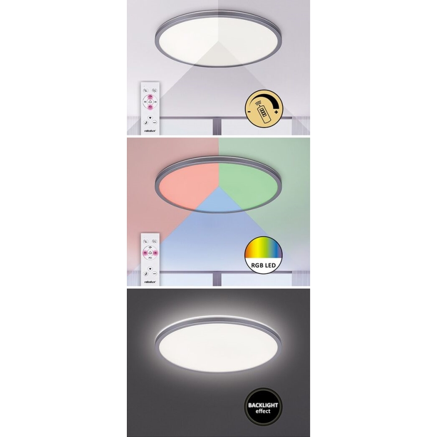 Rabalux - LED RGB Stmívatelné stropní svítidlo LED/22W/230V Wi-Fi Tuya + dálkové ovládání