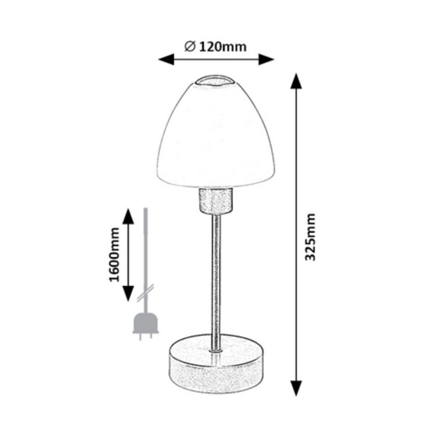 Rabalux - Stmívatelná stolní lampa 1xE14/40W/230V matný chrom