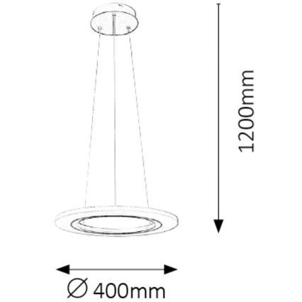 Rabalux - LED Lustr LED/20W/230V stříbrná