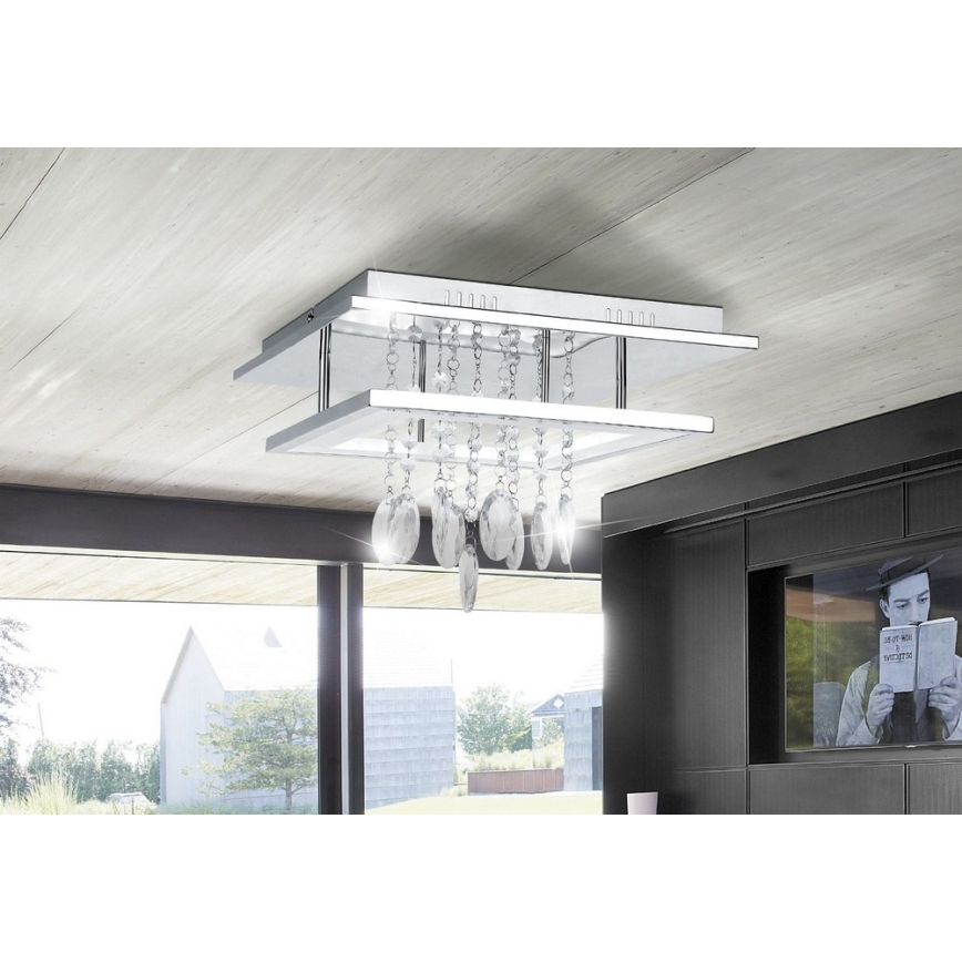 Rabalux - LED Stropní křišťálové svítidlo LED/24W 35x35 cm