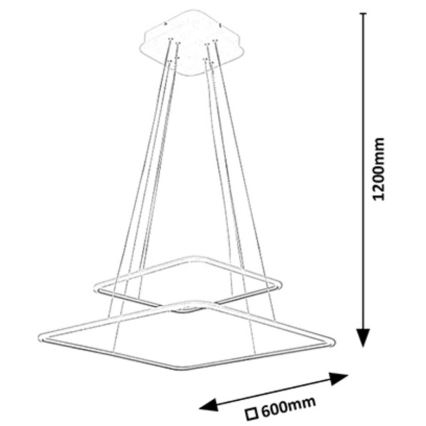 Rabalux - LED Lustr LED/65W/230V bílá