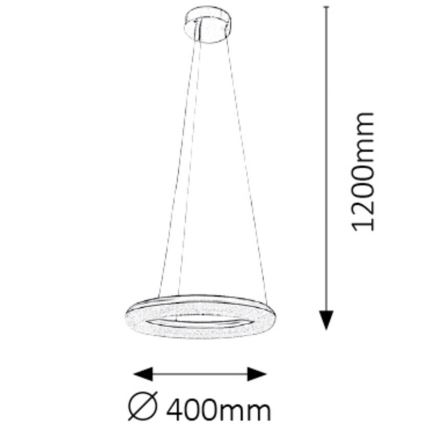 Rabalux - LED Stmívatelný lustr na lanku LED/24W/230V + dálkové ovládání 