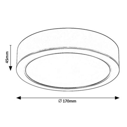 Rabalux - LED Stropní svítidlo LED/17W/230V pr. 17 cm