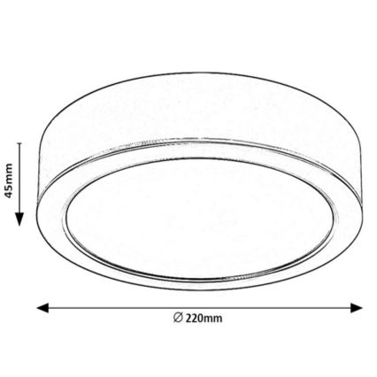 Rabalux - LED Stropní svítidlo LED/24W/230Vpr. 22 cm