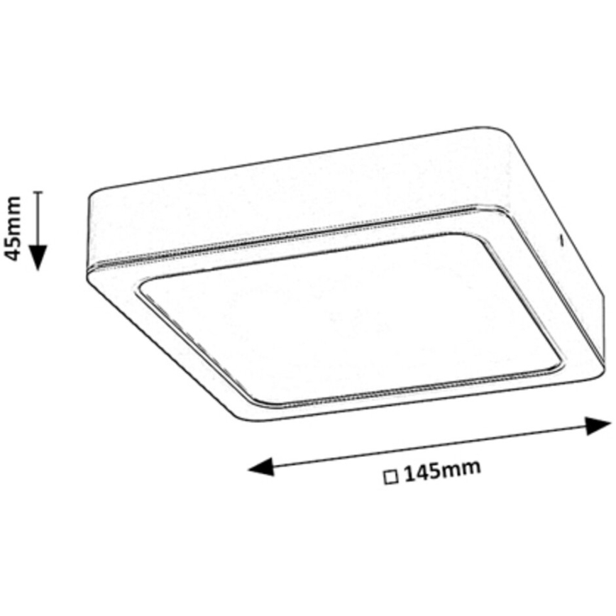 Rabalux - LED Stropní svítidlo LED/12W/230V 14,5x14,5 cm