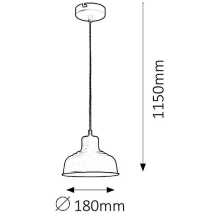 Rabalux - Lustr 1xE27/60W/230V