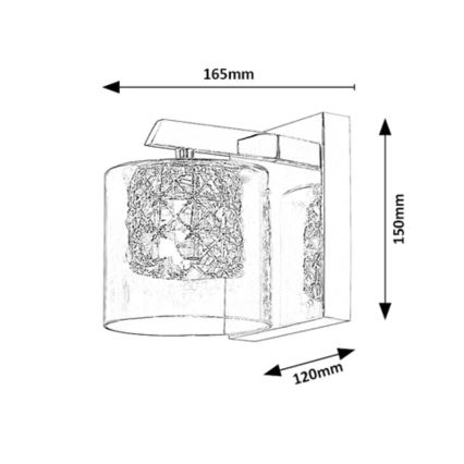 Rabalux - Křišťálové nástěnné svítidlo 1xG9/40W/230V