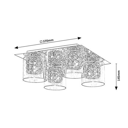 Rabalux - Křišťálové stropní svítidlo 4xG9/40W/230V