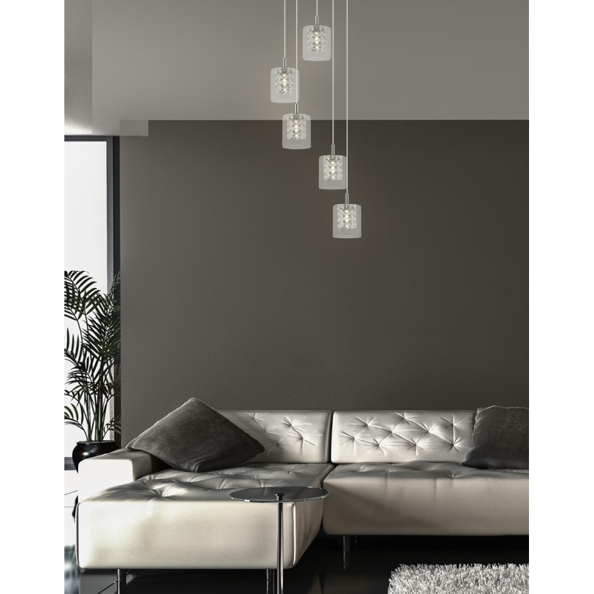 Rabalux - Křišťálový lustr na lanku 5xG9/40W/230V