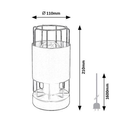 Rabalux - Stolní lampa 1xE27/40W/230V