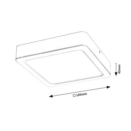 Rabalux - LED Stropní svítidlo LED/12W/230V 14,5x14,5 cm