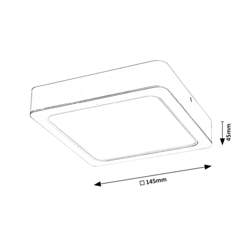 Rabalux - LED Stropní svítidlo LED/12W/230V 14,5x14,5 cm