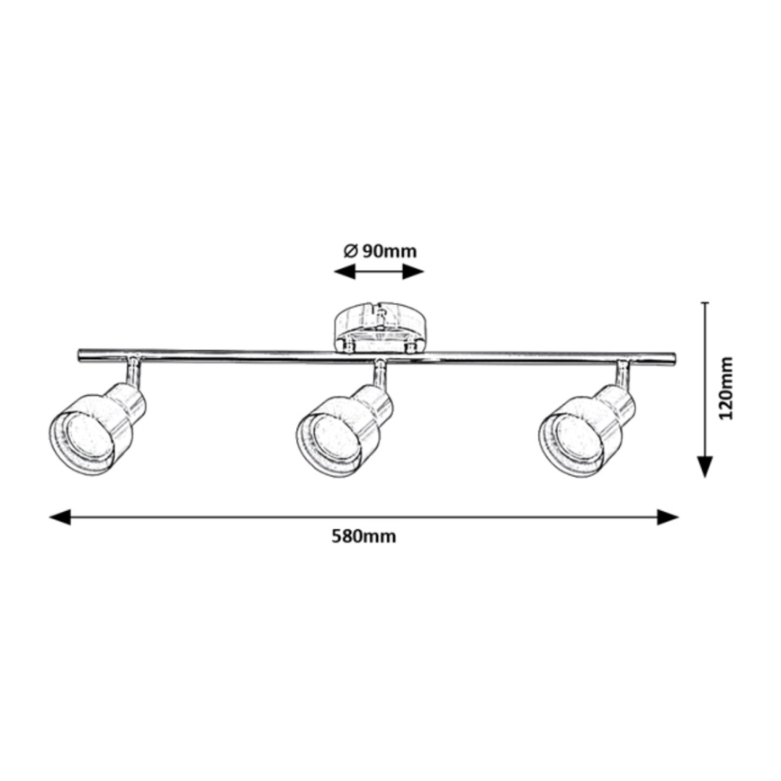 Rabalux - Bodové svítidlo 3xGU10/50W/230V