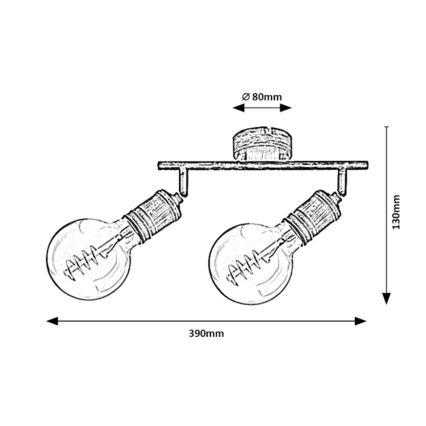Rabalux - Bodové svítidlo 2xE27/25W/230V