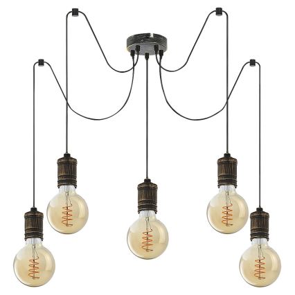 Rabalux - Lustr na lanku 5xE27/25W/230V pavouk