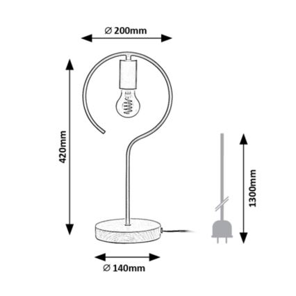 Rabalux - Stolní lampa 1xE27/40W/230V