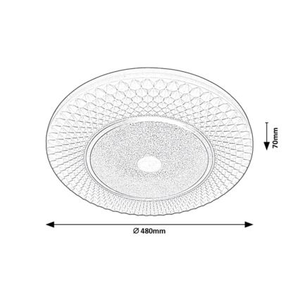 Rabalux - LED Stmívatelné stropní svítidlo LED/72W/230V 3000-6500K + dálkové ovládání