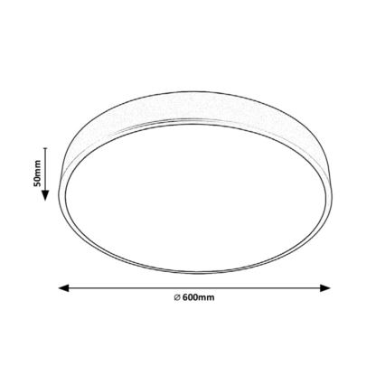 Rabalux - LED Stmívatelné stropní svítidlo LED/60W/230V 60 cm + dálkové ovládání