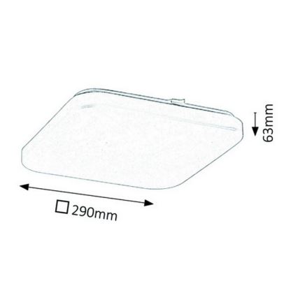 Rabalux - LED Stropní svítidlo LED/20W/230V 29x29 cm