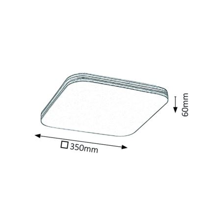 Rabalux - LED Stropní svítidlo LED/18W/230V 35x35 cm